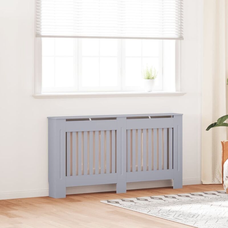foto del prodotto copertura per radiatore antracite 152x19x81,5 cm in mdf vidaxl