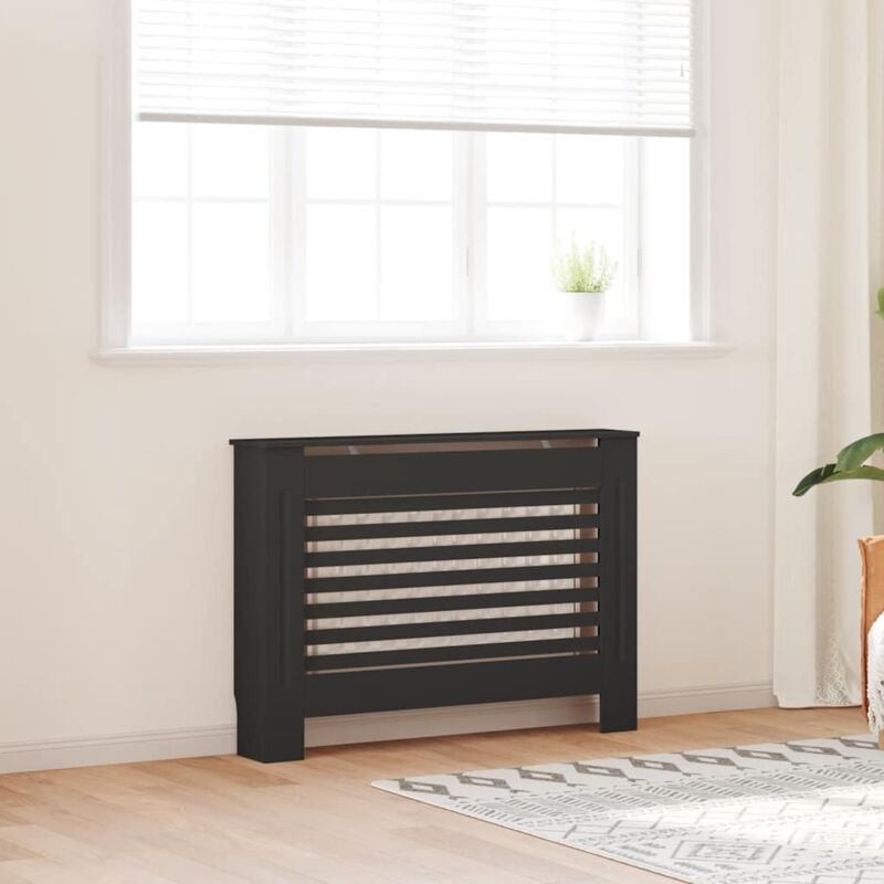immagine 0 del prodotto copertura per radiatore nera 112x19x81,5 cm in mdf vidaxl