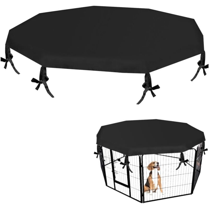 foto del prodotto copertura per recinto per cani, resistente al sole e alla pioggia, universale, offre ombra e sicurezza per uso interno ed esterno. sollbry