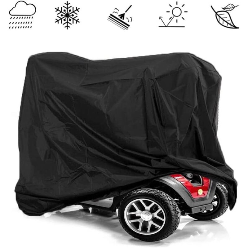 foto del prodotto copertura per scooter elettrico, tessuto oxford 210d, impermeabile, protegge da polvere, sporco, neve, luce solare e pioggia 190 x 71 x 117 cm 