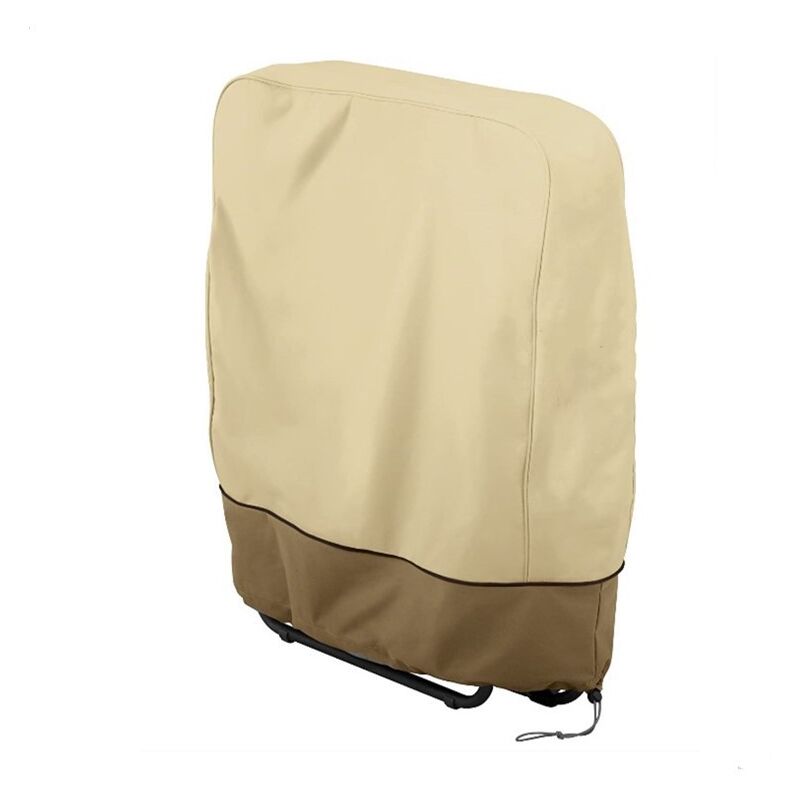 foto del prodotto copertura per sedia da giardino, copertura per sedia sospesa pieghevole in tela oxford, antivento e antipolvere, con borsa portaoggetti, beige e