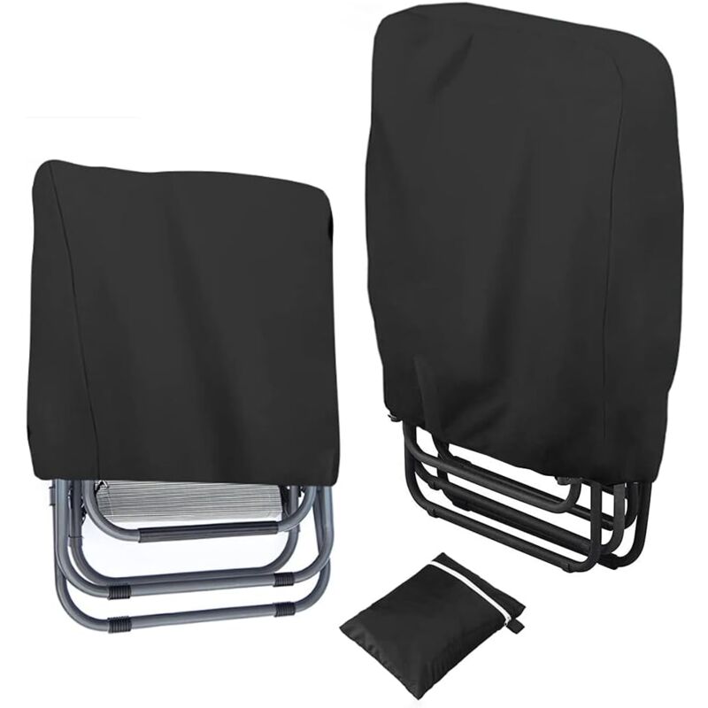 foto del prodotto copertura per sedia da giardino pieghevole, impermeabile, antivento, resistente ai raggi uv, tessuto oxford 210d con borsa portaoggetti per sedie da