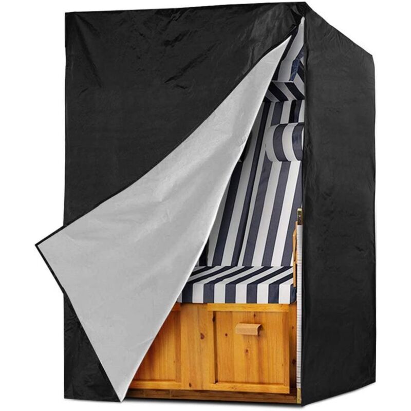 foto del prodotto copertura per sedia da spiaggia resistente all inverno 210d impermeabile resistente agli strappi e ai raggi uv nero 135 x 105 x 175 140