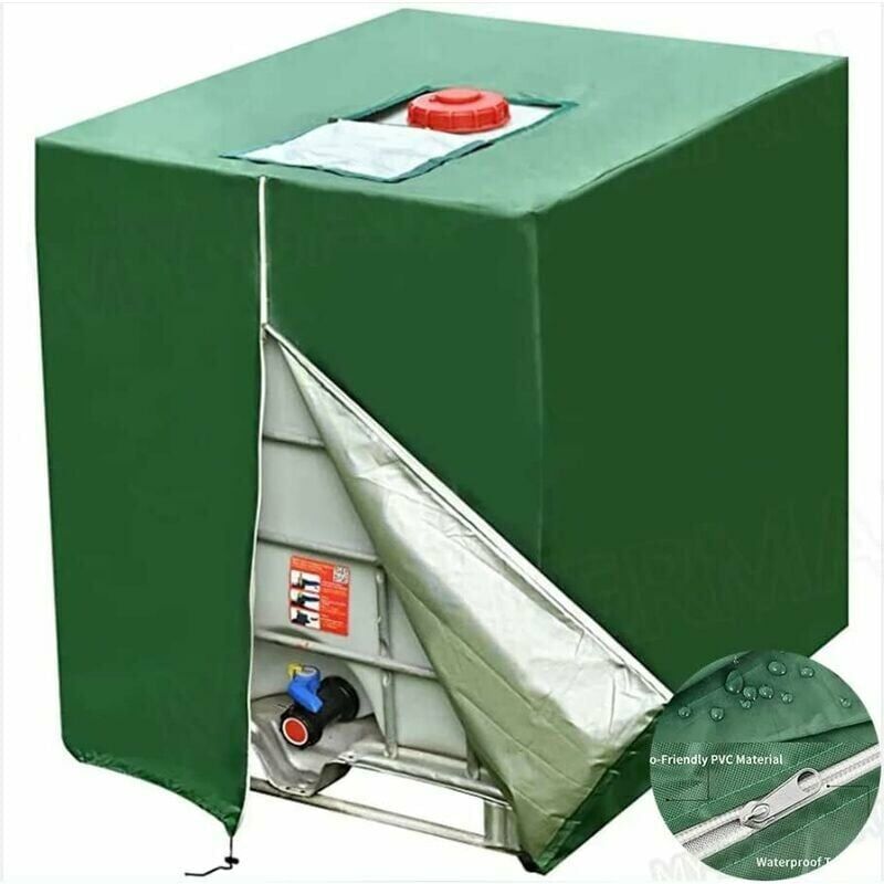 foto del prodotto copertura per serbatoio 1000 l, copertura di protezione solare per serbatoio acqua piovana ibc, antipolvere anti uv, copertura protettiva, copertura