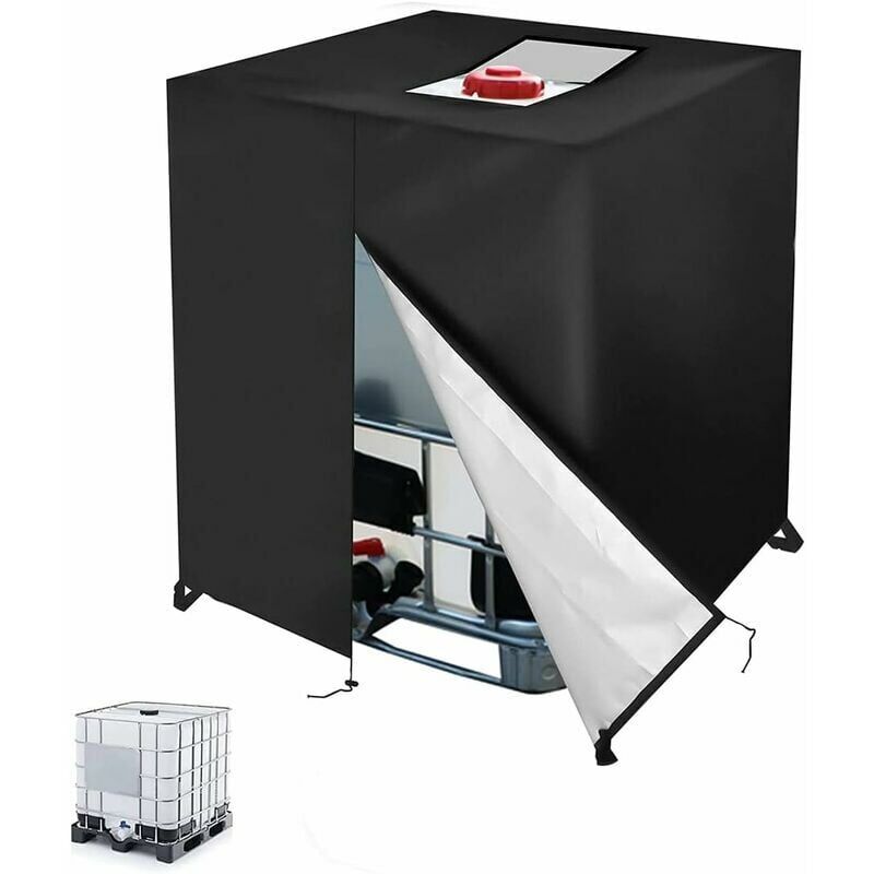 foto del prodotto copertura per serbatoio d acqua ulisem ibc da 1000 litri, antipioggia, con cerniera, antivento, anti uv, 420d, resistente agli strappi