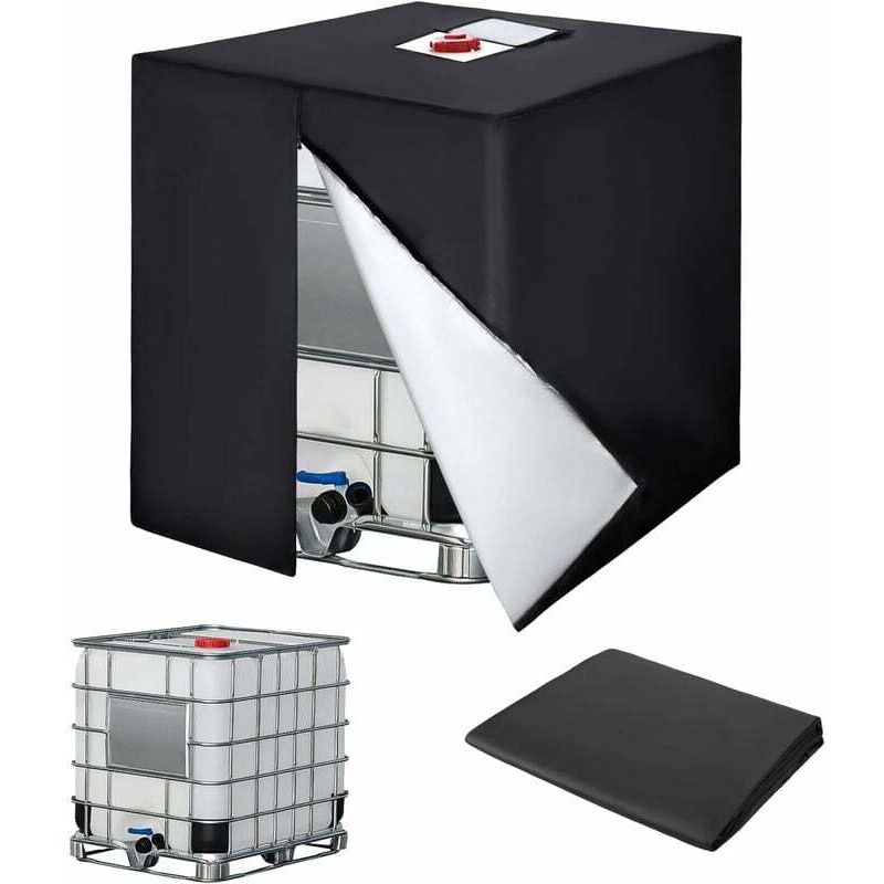 foto del prodotto copertura per serbatoio dell acqua ibc da 600 litri, antipioggia, con cerniera, antivento, anti uv, 420d, resistente agli strappi