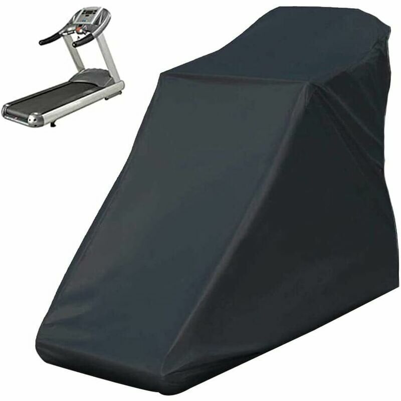foto del prodotto copertura per tapis roulant non pieghevole, copertura protettiva per tapis roulant con coulisse per interni ed esterni nero, 78 x 37 x 59 