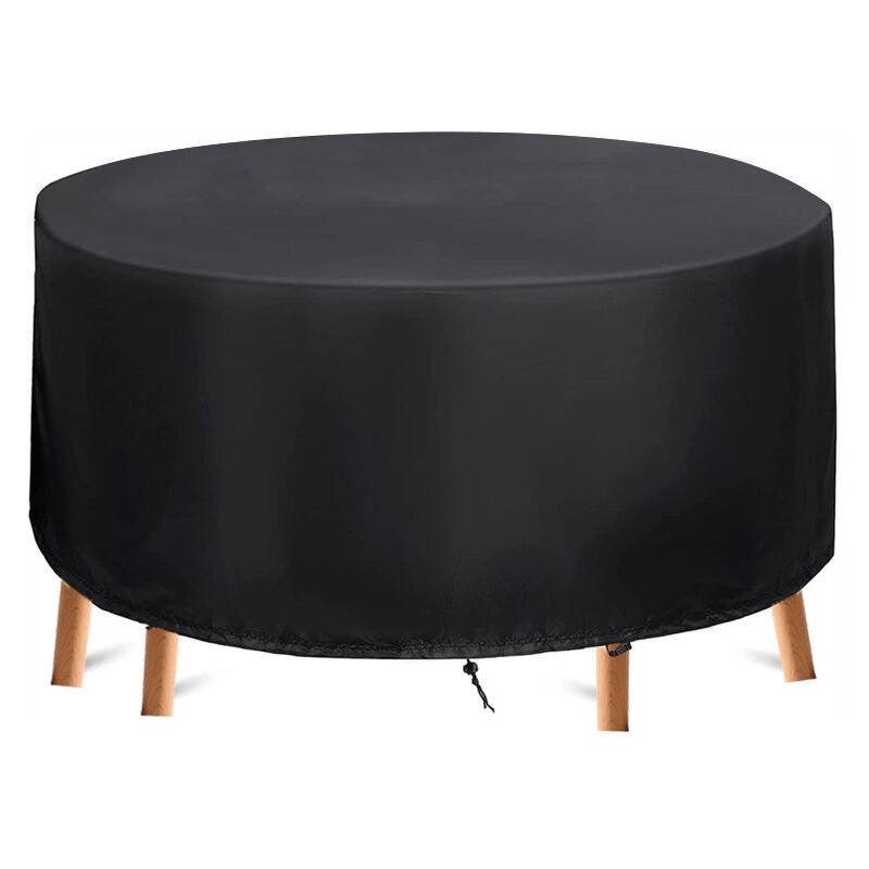foto del prodotto copertura per tavolo da giardino, impermeabile, antivento, anti uv, resistente agli strappi, 420d oxford, copertura per tavolo da giardino rotonda,