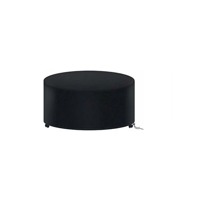 foto del prodotto copertura per tavolo da giardino rotondo 185 x 110 cm, copertura impermeabile per mobili da giardino, protezione per tavolo da esterno rotondo in