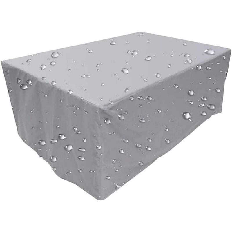 foto del prodotto copertura per tavolo da giardino, tessuto oxford 210d, copertura protettiva impermeabile, anti uv, antipioggia, antipolvere, per tavolo, divano,