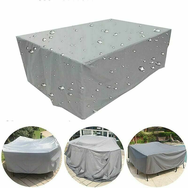 foto del prodotto copertura per tavolo da giardino ymyny copertura protettiva impermeabile rettangolare per set di mobili da giardino per tavolo, divano, poltrona