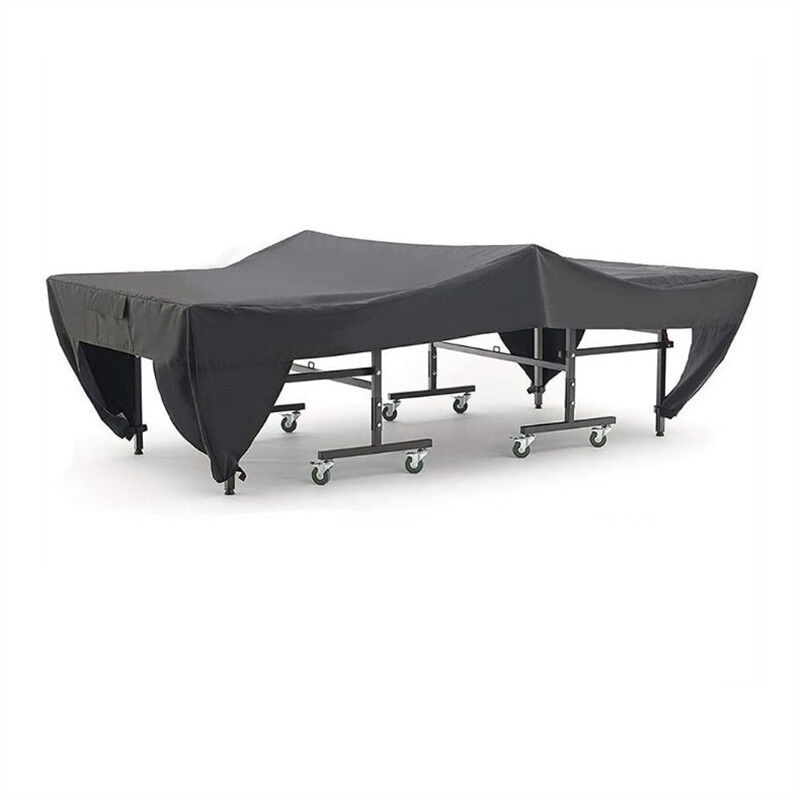 foto del prodotto copertura per tavolo da ping pong, antipolvere, per esterni, cortile, patio, nero 280x153x73 cm sollbry