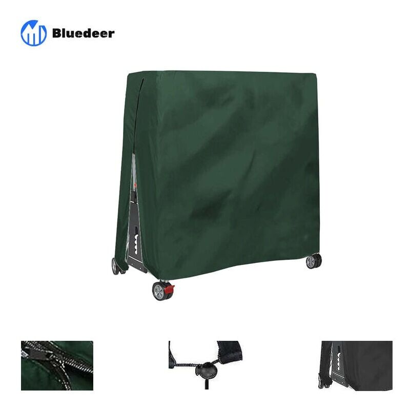 foto del prodotto copertura per tavolo da ping pong da esterno copertura per tavolo da ping pong impermeabile e antipolvere 165x70x185 cm verde kzq