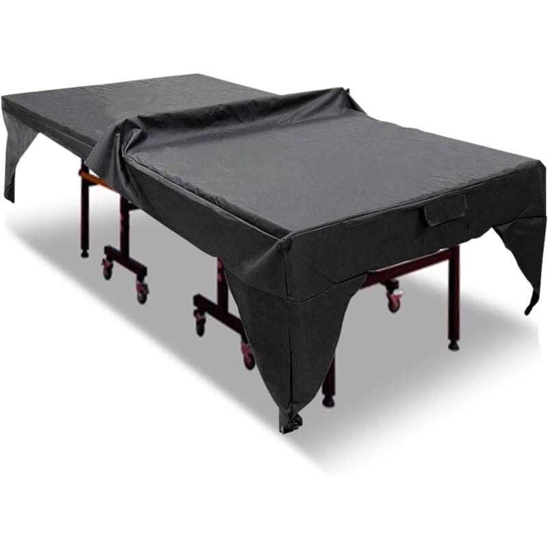 foto del prodotto copertura per tavolo da ping pong, impermeabile e antipolvere, leggera e impermeabile, previene le gocce d acqua, nera. sollbry