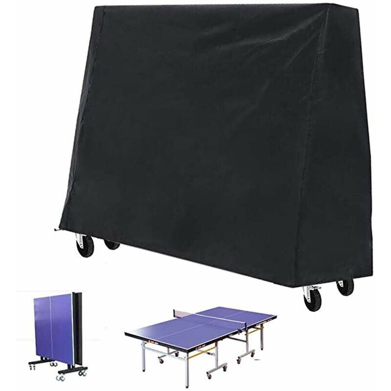 foto del prodotto copertura per tavolo da ping pong per esterni e interni, con coulisse sul fondo 165 70 185cm 
