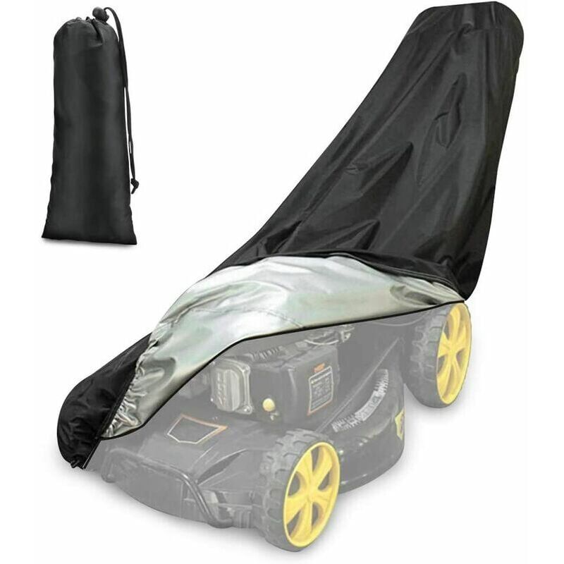 foto del prodotto copertura per tosaerba, impermeabile, antipolvere e protezione uv, 190t, con coulisse e borsa portaoggetti per esterni interni 188 x 99 x 63,5 cm