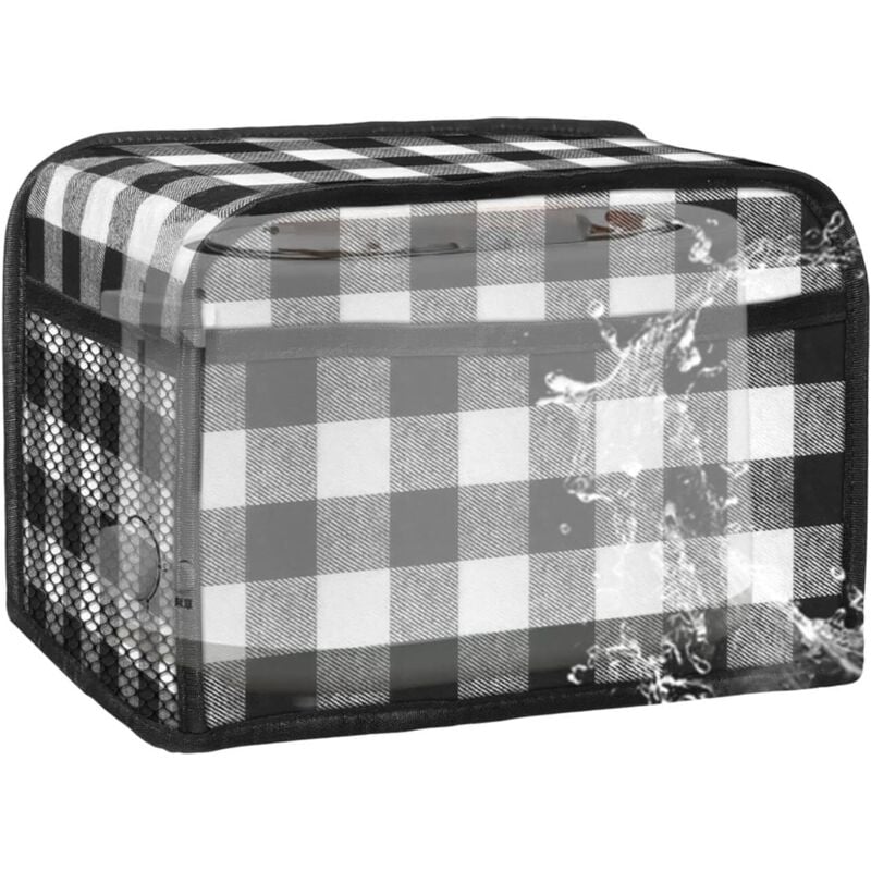 foto del prodotto copertura per tostapane a 2 fette larghe - copertura lavabile per tostapane con tasche per la protezione dalle macchie - sollbry