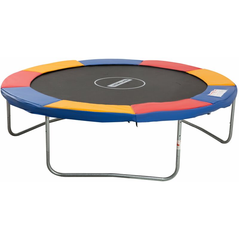 foto del prodotto copertura per trampolino elastico in pvc rosso blu giallo 305 cm