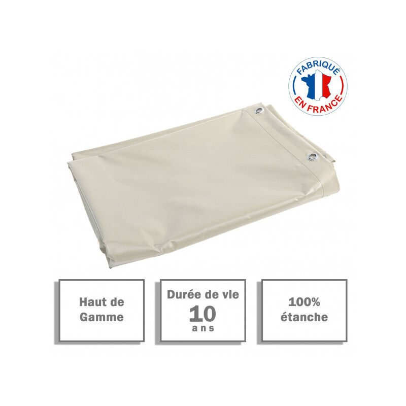 foto del prodotto copertura pergola in pvc 680 gr m tecplast avorio 3,5 x 4 m pr1441