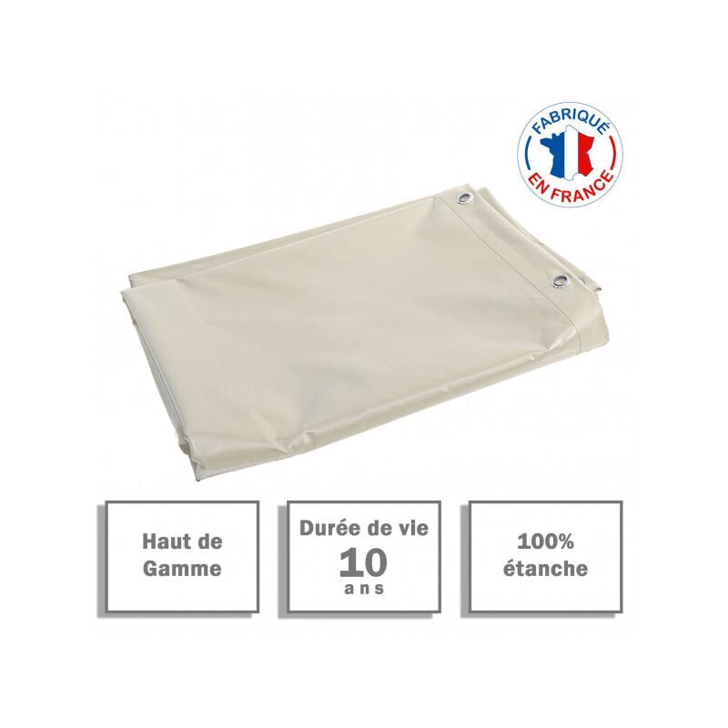 foto del prodotto copertura pergola in pvc 680 gr m tecplast avorio 4 x 4 m pr1447