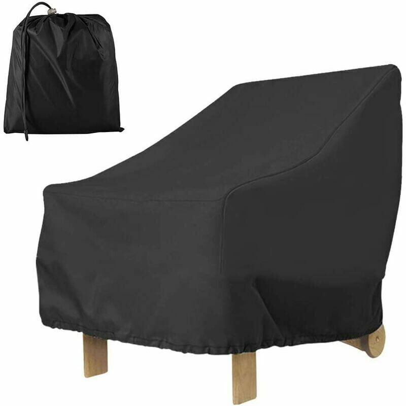 foto del prodotto copertura protettiva impermeabile 210d per sedie da giardino con seduta profonda, 80 x 85 x 91 cm nero 