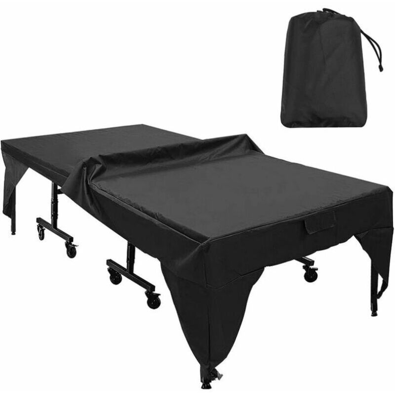 foto del prodotto copertura protettiva impermeabile e antipolvere per tavolo da ping pong nero 280 x 153 x 73 cm nero 
