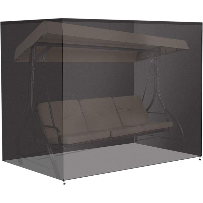 foto del prodotto copertura protettiva per altalena a 3 posti 220 x 125 x 170 cm 210d oxford cover invernale impermeabile nero bebusingoto