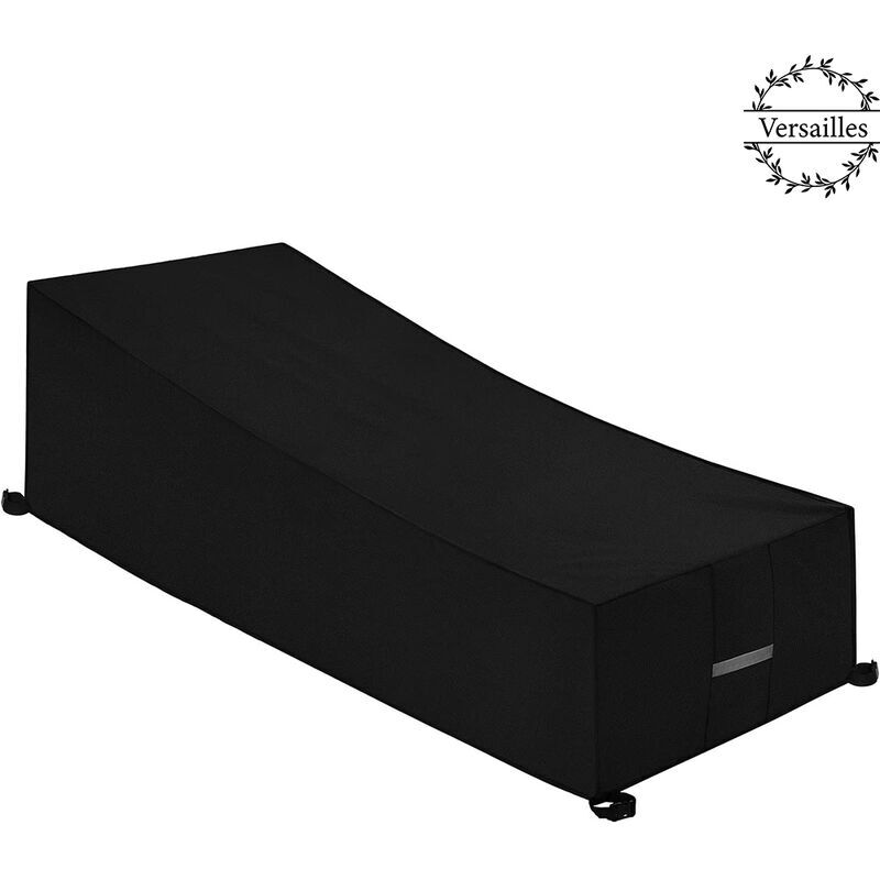 foto del prodotto copertura protettiva per lettino prendisole con griglie di ventilazione, impermeabile, antivento, anti uv, tessuto oxford 210d copertura protettiva