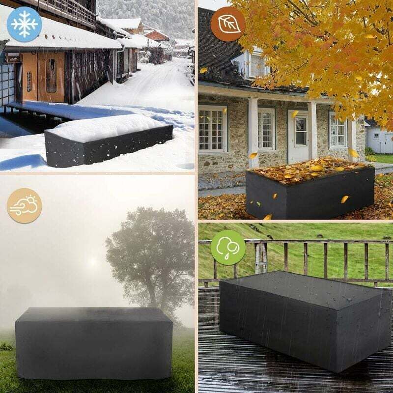 foto del prodotto copertura protettiva per mobili da giardino 180x120x74cm, impermeabile e antipolvere per mobili da esterno