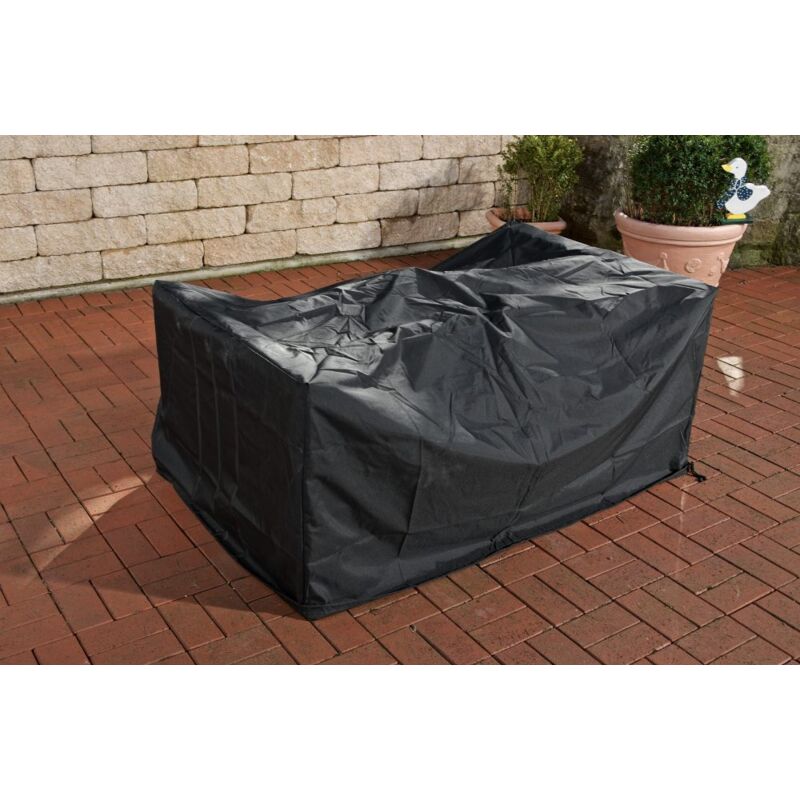 foto del prodotto copertura protettiva per mobili da giardino 325x145x90 cm in plastica idrorepellente nera 100002916