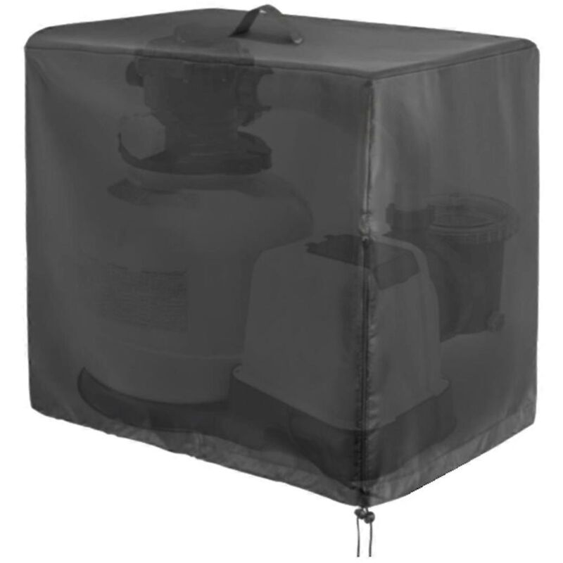 foto del prodotto copertura protettiva per pompa piscina, tessuto oxford impermeabile, accessori per piscina, piccole dimensioni
