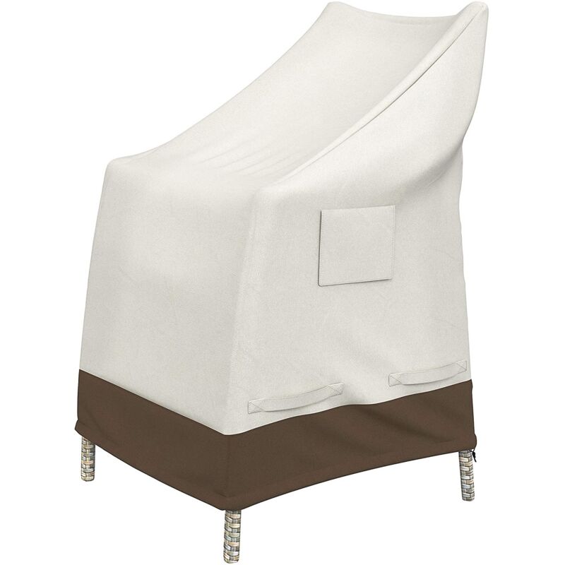 foto del prodotto copertura protettiva per sedie da giardino impilabili, beige marrone chiaro, 88x71x88 cm sollbry