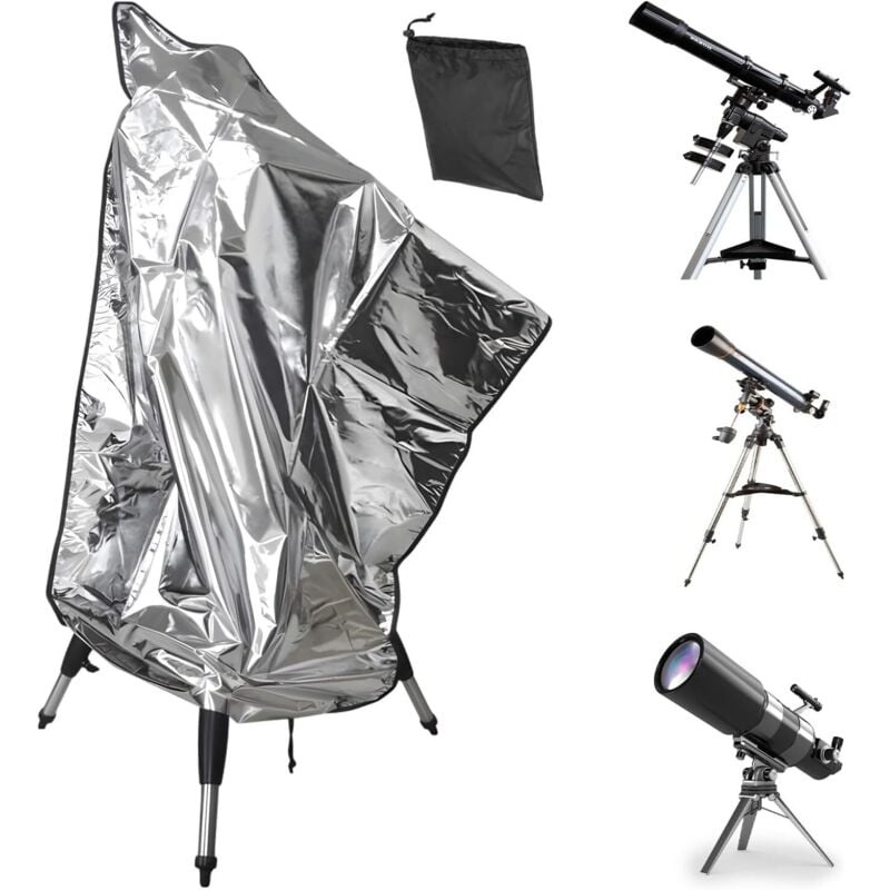 foto del prodotto copertura protettiva per telescopio 150x85cm 210d con borsa portaoggetti, copertura protettiva impermeabile per telescopio, copertura antipolvere per