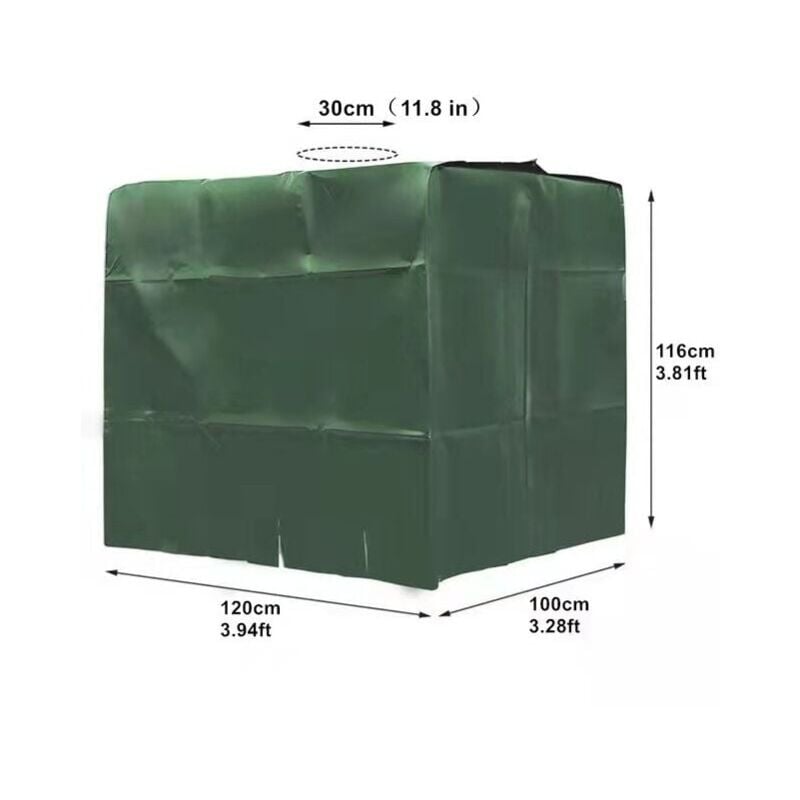foto del prodotto copertura protettiva uv verde per serbatoio acqua da 1000 litri y24972