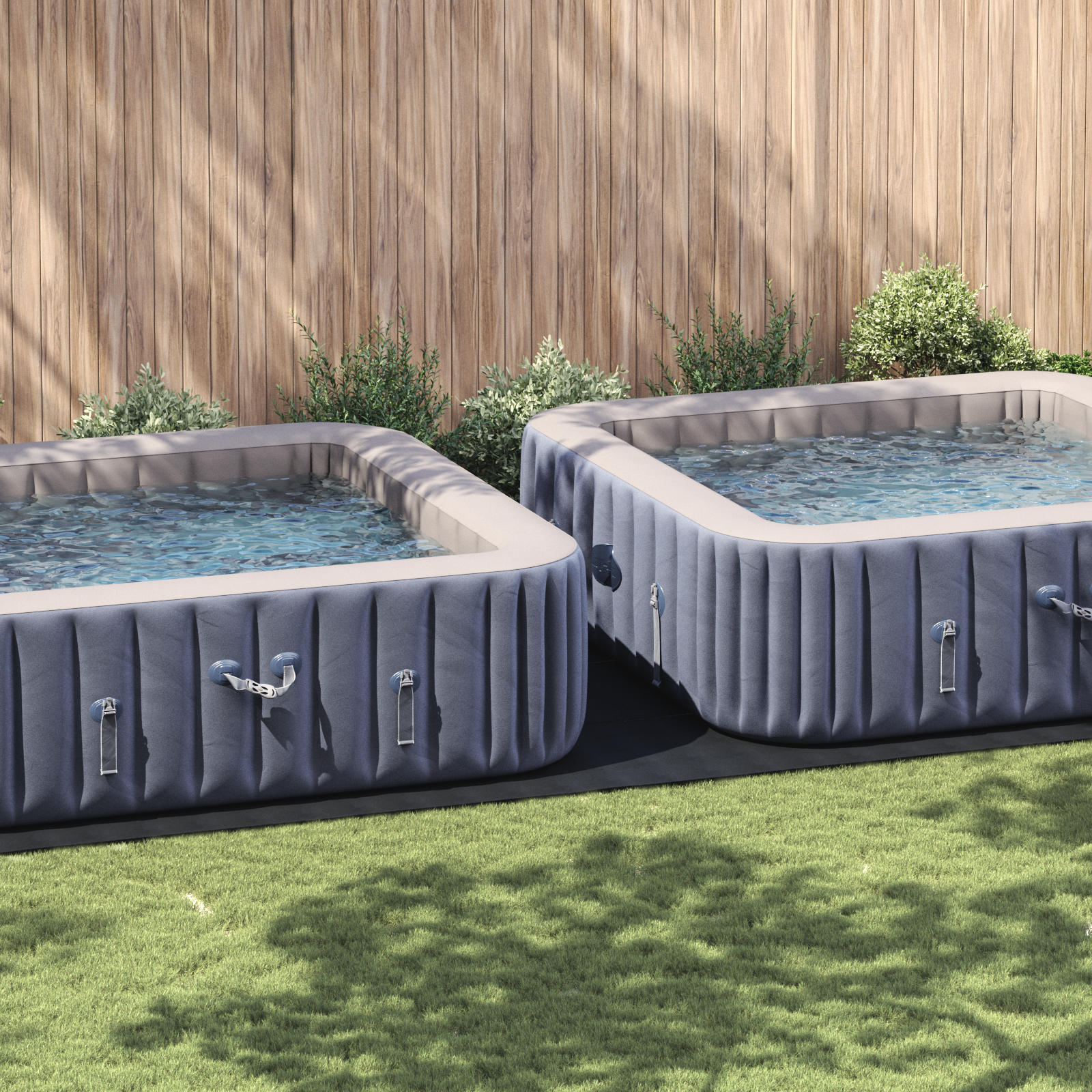 foto del prodotto copertura rettangolare per piscina nera plastica 820 x 420 cm