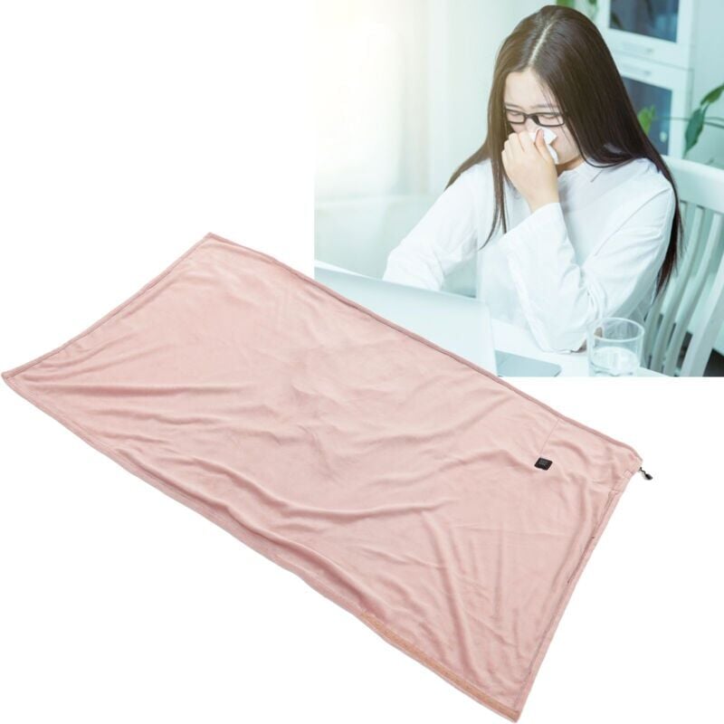 foto del prodotto copertura riscaldante usb, riscaldatore elettrico termico, copertura a temperatura controllata, rosa