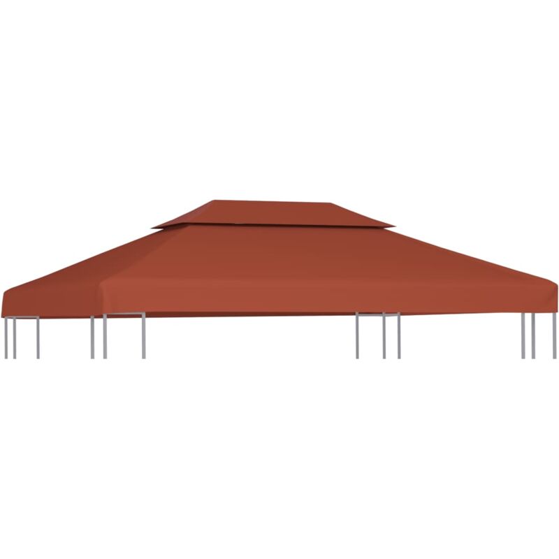 foto del prodotto copertura superiore gazebo a 2 strati 310g m terracotta vari dimensioni colore terracotta