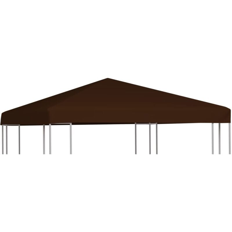 foto del prodotto copertura superiore per gazebo 310 g m 3x3 m marrone vidaxl