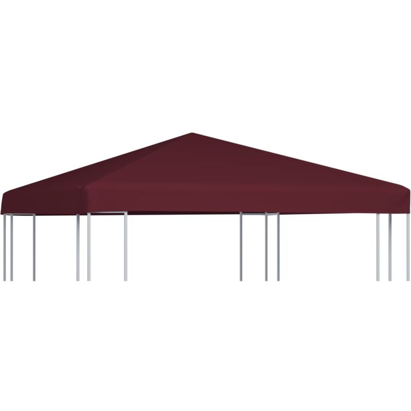 foto del prodotto copertura superiore per gazebo 310g m 3x3m bordeaux vidaxl