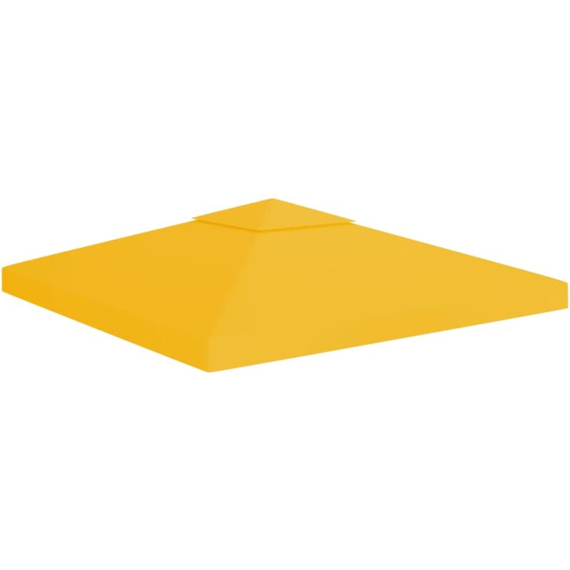 foto del prodotto copertura superiore per gazebo a 2 strati 310 g m 3x3 m gialla