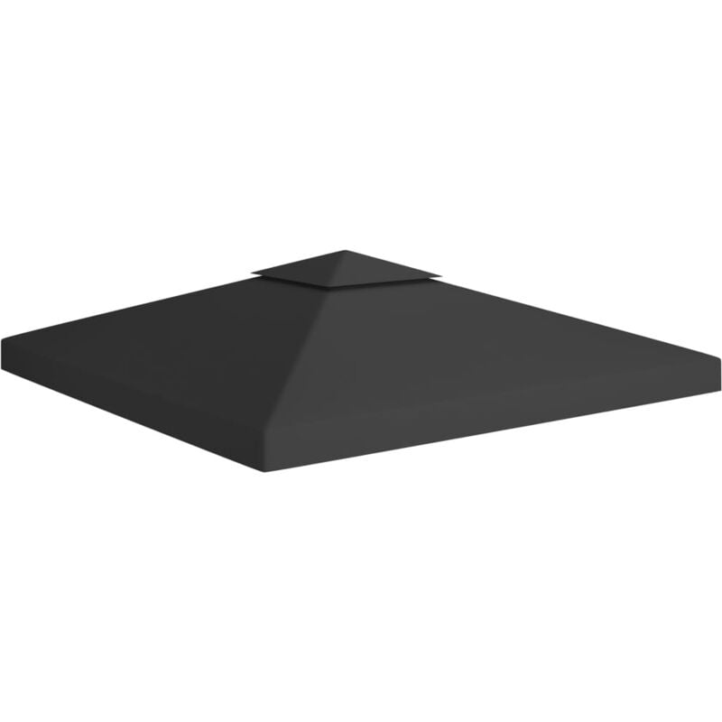 immagine 0 del prodotto copertura superiore per gazebo a 2 strati 310 g m 3x3 m nera vidaxl 331767
