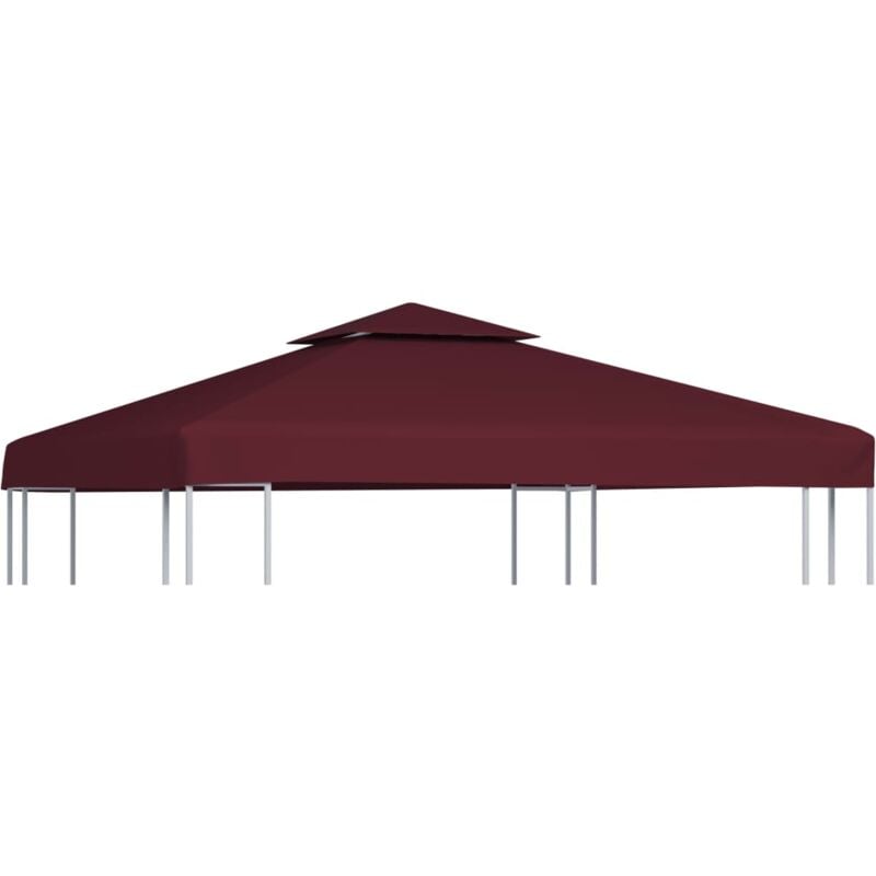 foto del prodotto copertura superiore per gazebo a 2 strati 310 g m 3x3m vari colori colore bordeaux