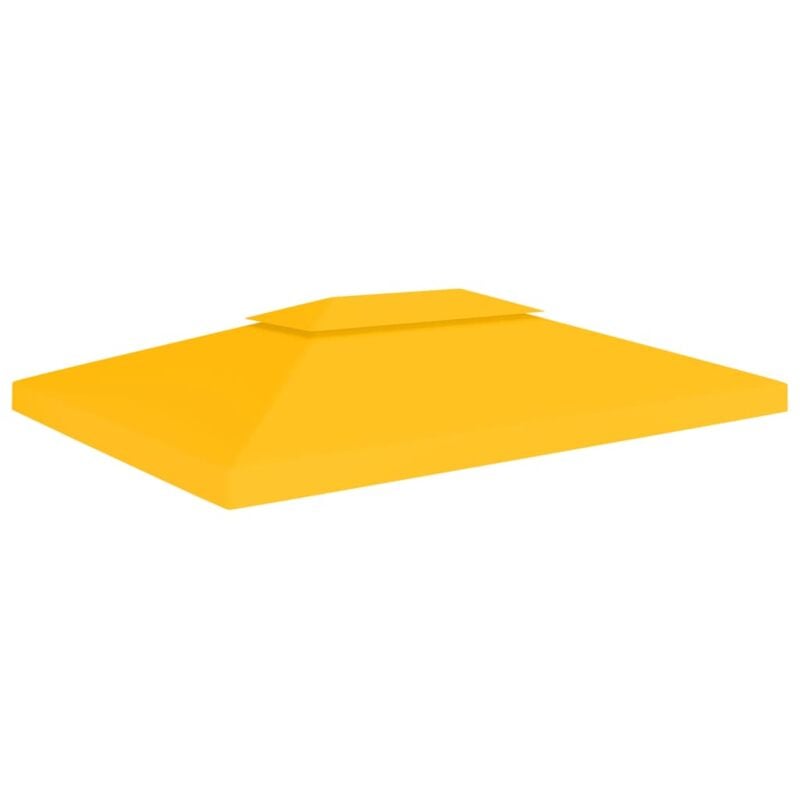 foto del prodotto copertura superiore per gazebo a 2 strati 310 g m 4x3 m gialla