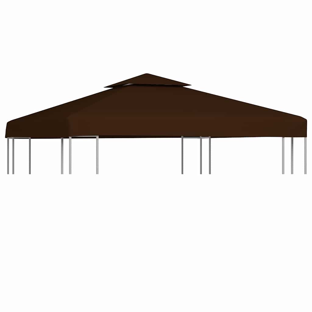 foto del prodotto copertura superiore per gazebo a 2 strati 310g/m 3x3m marronecod mxl 120894