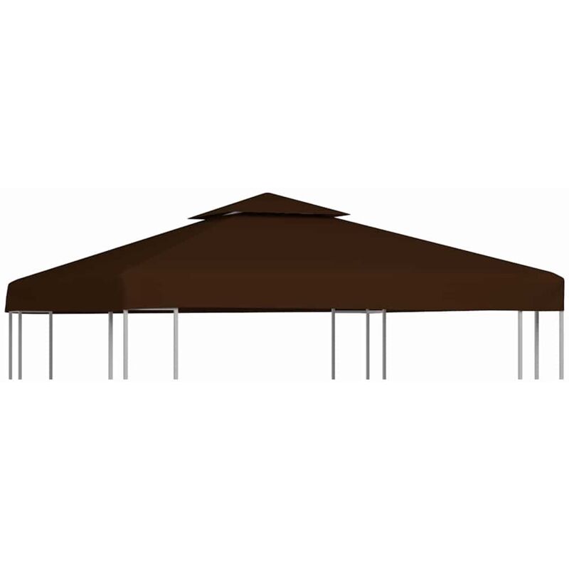 foto del prodotto copertura superiore per gazebo a 2 strati 310g m marrone vari dimensioni dimensioni 3 x 3 m