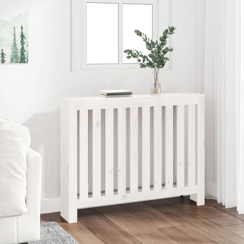 foto del prodotto copertura termosifone bianca 108,5x19x84 cm legno massello pino vidaxl