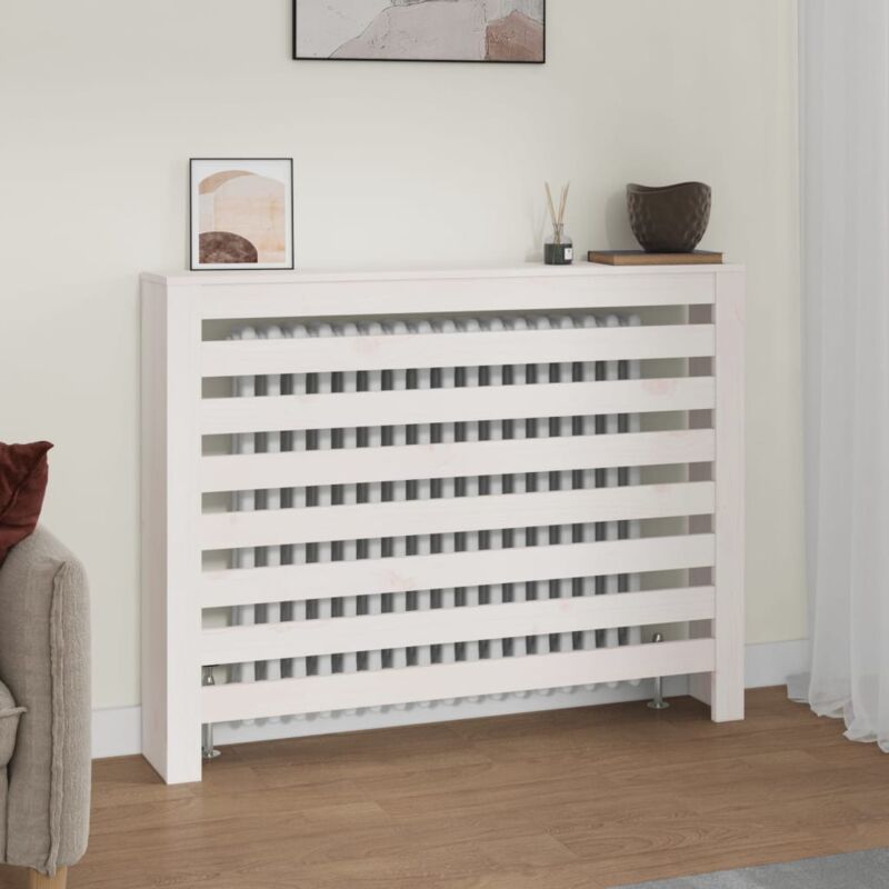 foto del prodotto copertura termosifone bianca 108,5x19x84 cm legno massello pino vidaxl