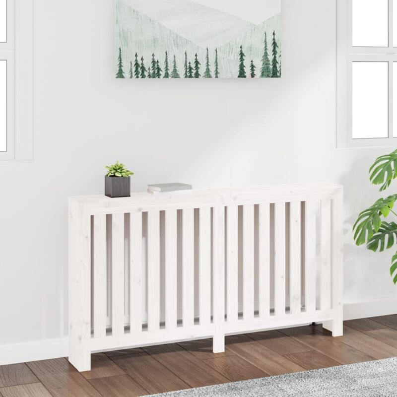 foto del prodotto copertura termosifone bianca 153x19x84 cm legno massello pino vidaxl