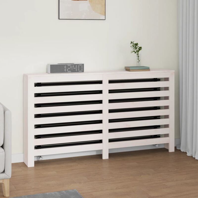 foto del prodotto copertura termosifone bianca 153x19x84 cm legno massello pino vidaxl