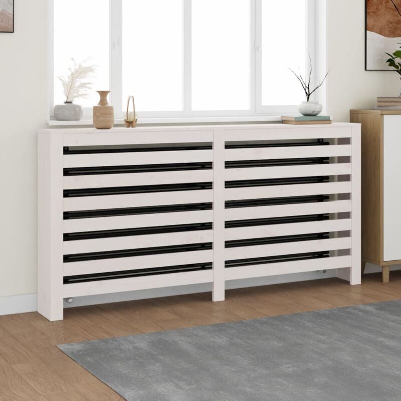 foto del prodotto copertura termosifone bianca 169x19x84 cm legno massello pino - vidaxl